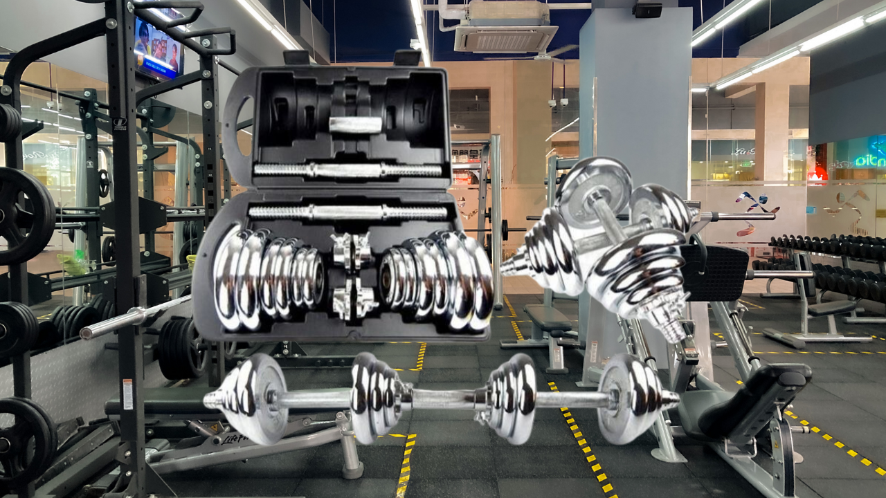 Space-Saving Portable Adjustable Dumbbells for On-the-Go Training